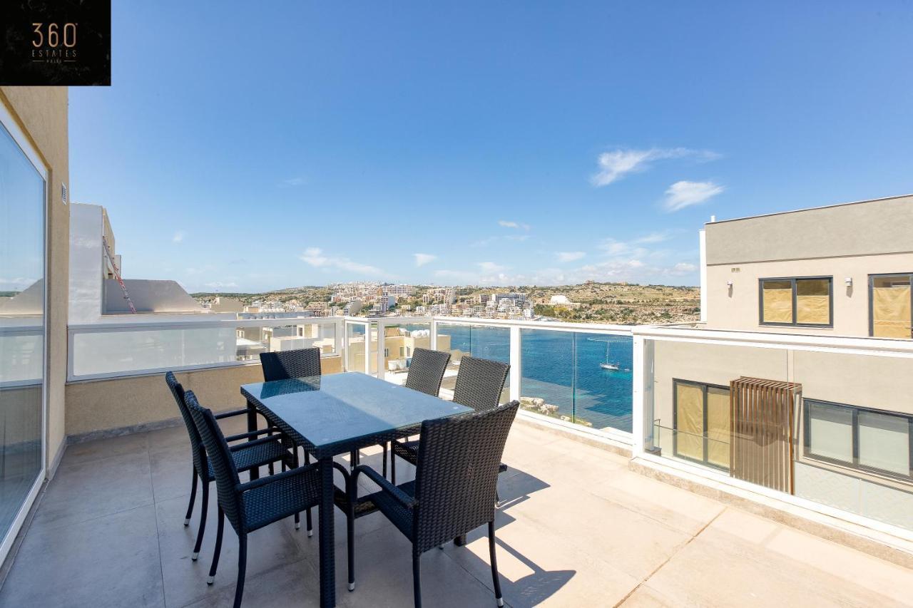 Lux Sea Front Penthouse With Breathtaking Views In St Pauls By 360 Estates Appartement St. Paul's Bay Buitenkant foto