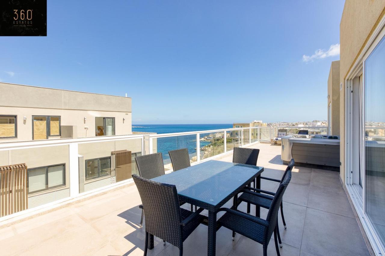 Lux Sea Front Penthouse With Breathtaking Views In St Pauls By 360 Estates Appartement St. Paul's Bay Buitenkant foto